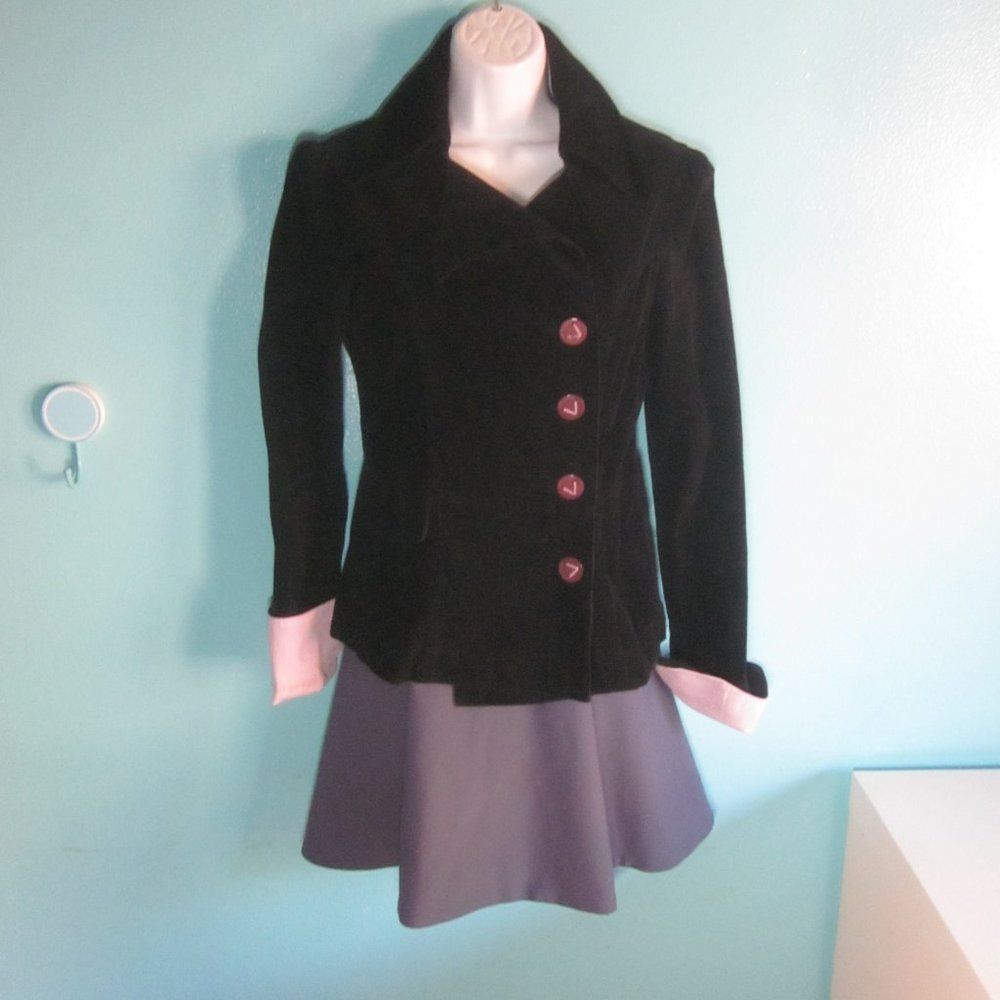 Volcom Womens Size Xs Black Button Front Collared… - image 1